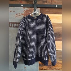 L.L. Bean Men's Wool Sweater Made In Norway